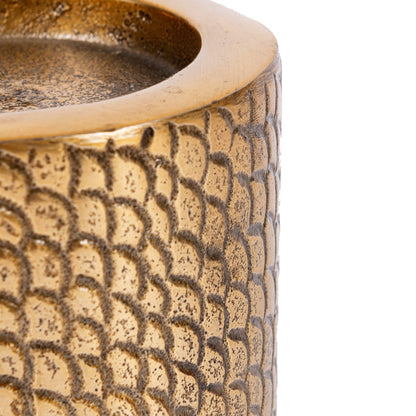 Croco candle holder, brass - L