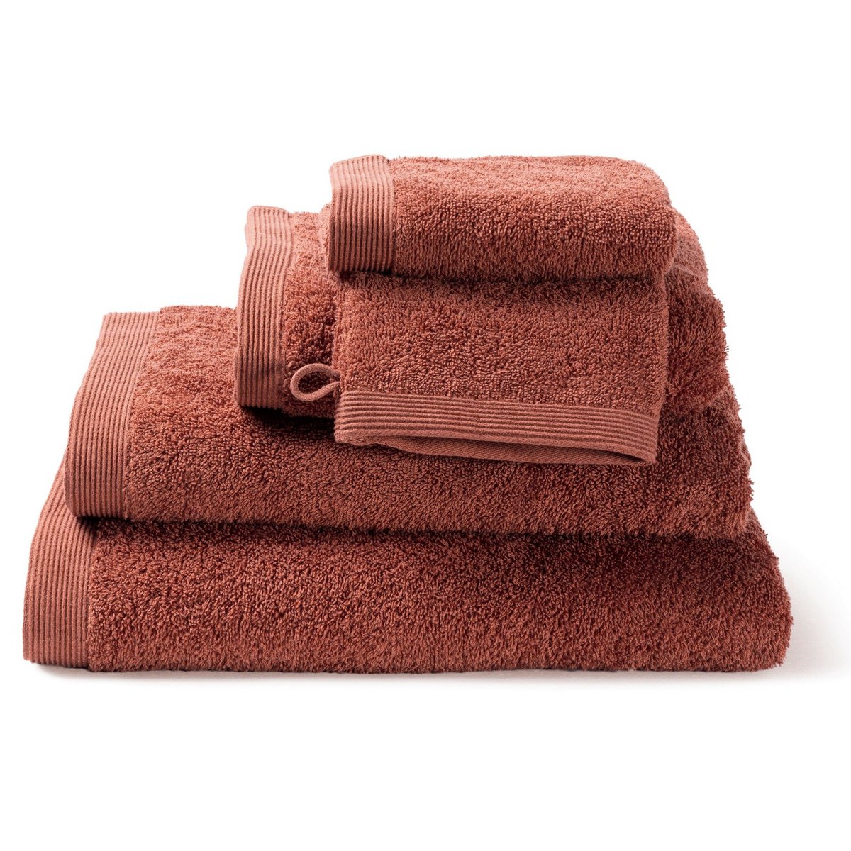 Como Leinentuch-Set, Terracotta – 5-teilig
