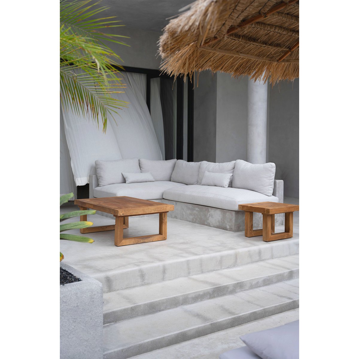 Reclaimed teak coffee table 110×70 cm - natural, Indonesia