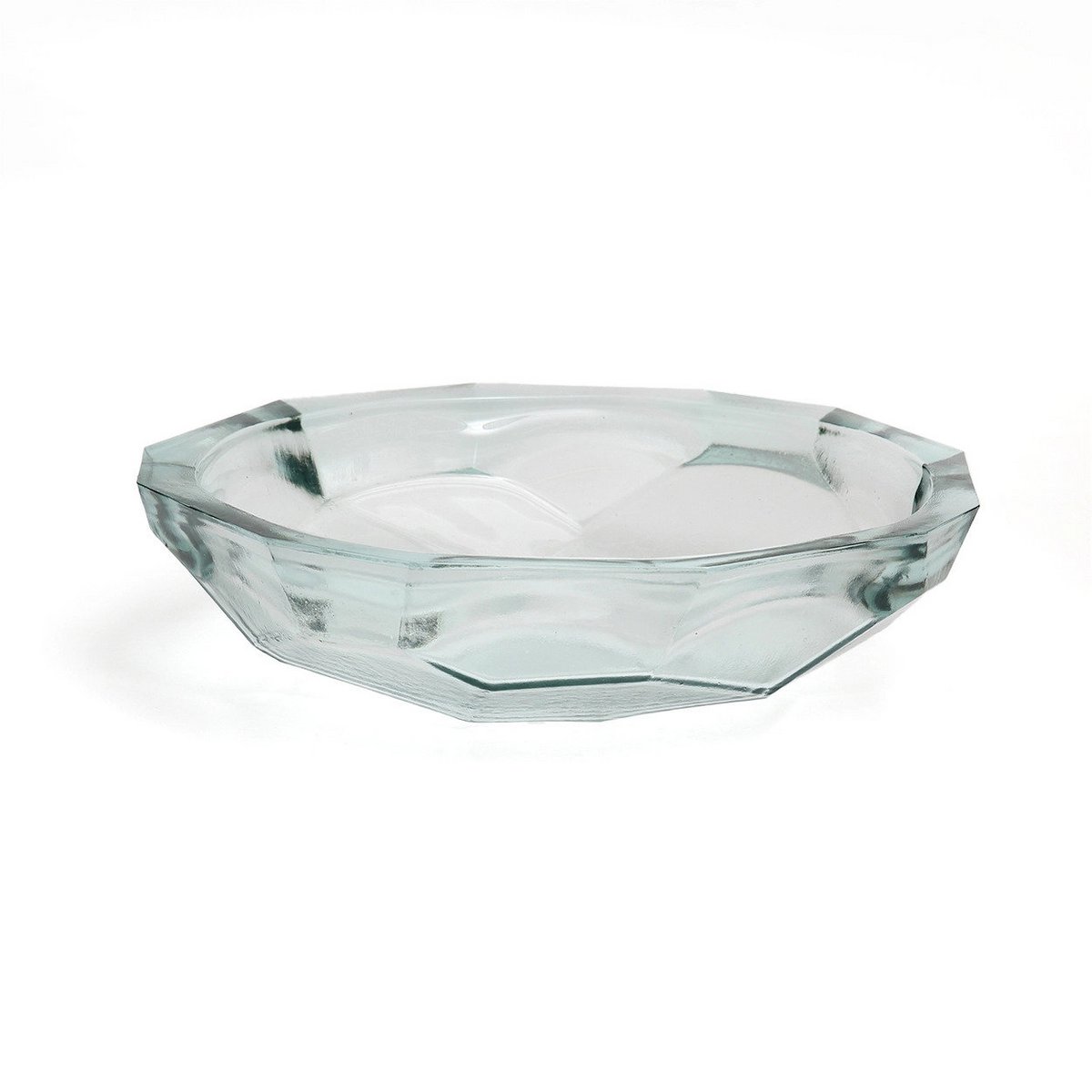 Blå origami glasskål stor 34 cm - produceret i Spanien