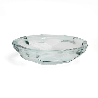 Blå origami glasskål stor 34 cm - produceret i Spanien