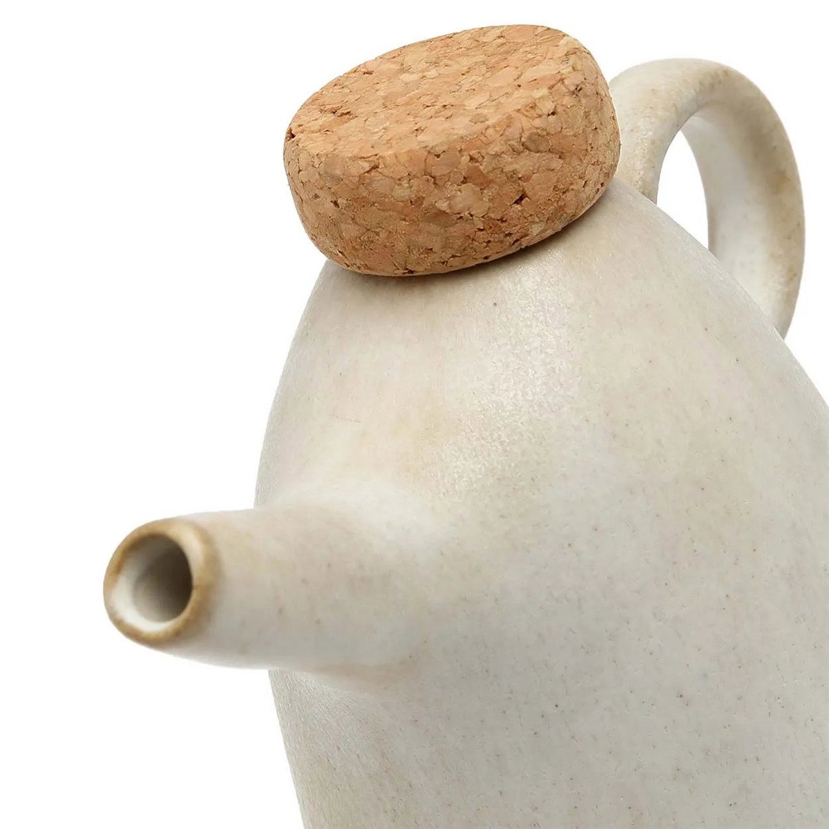 Weiße Steingut-Olivenölflasche Nr. 78 – Portugal
