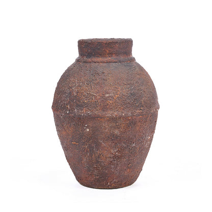 Terrakotta amfora vase, medium - bordeaux