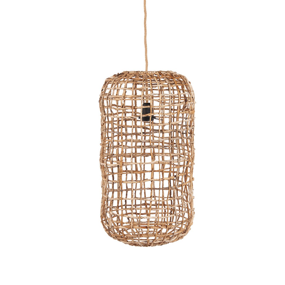 Palmeblad pendellampe 30 × 57 cm - håndvævet i Indonesien