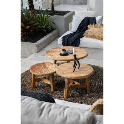 Seagrass carpet, natural black – 200 cm round