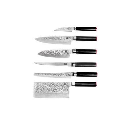 Stahlmesser-Set, 6-teilig – handgefertigte japanische Klingen