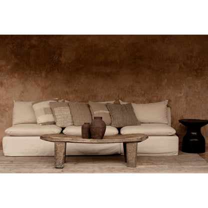 Linen cushion cover 50×50 – handmade, natural white