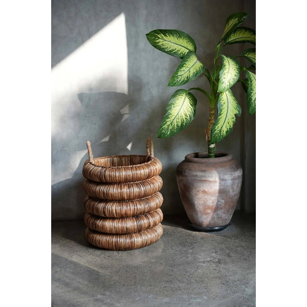 Søgræs cylinderkurv 54 × 66 cm - beige