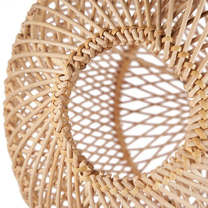 Handgewebter Rattan-Kugelpendelschirm 50 cm – natur, mittel