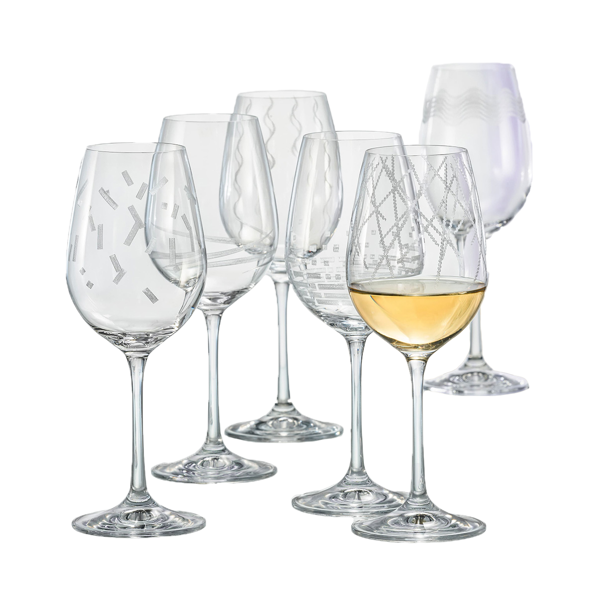 Vinglas, sæt med 6 - glas, 350 ml