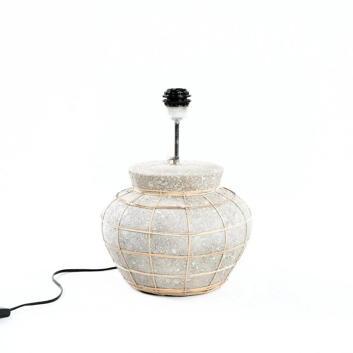 Terracotta bordlampe med betonfinish - 48 cm