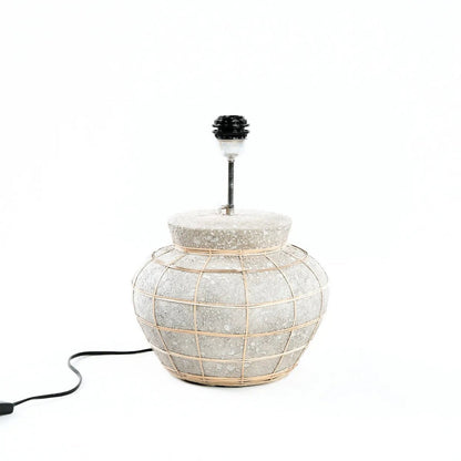 Terracotta bordlampe med betonfinish - 48 cm