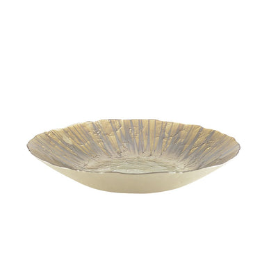 Dekorativ skål i guldglas, 40 cm