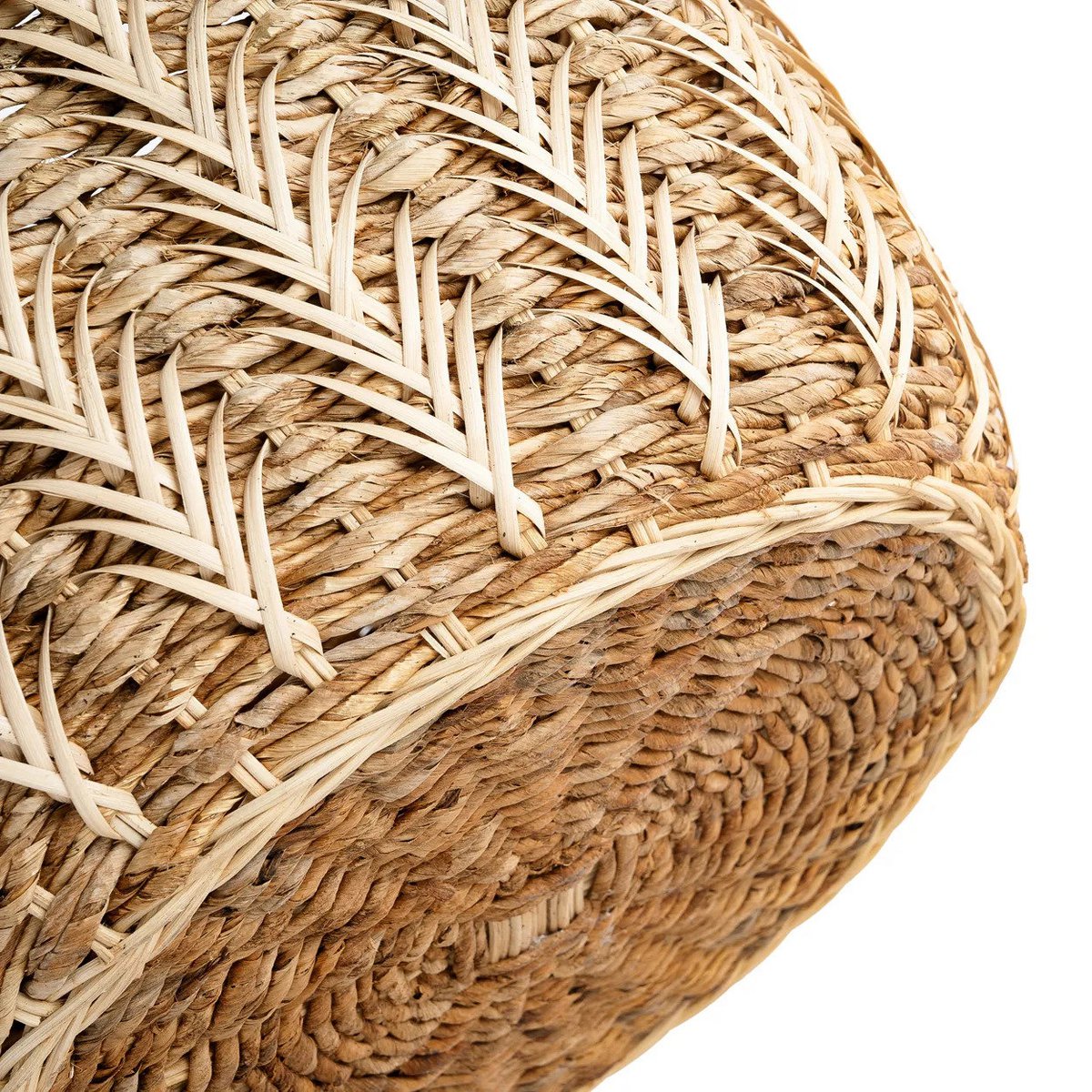 Kurv af rattan og bananblade - natur, medium