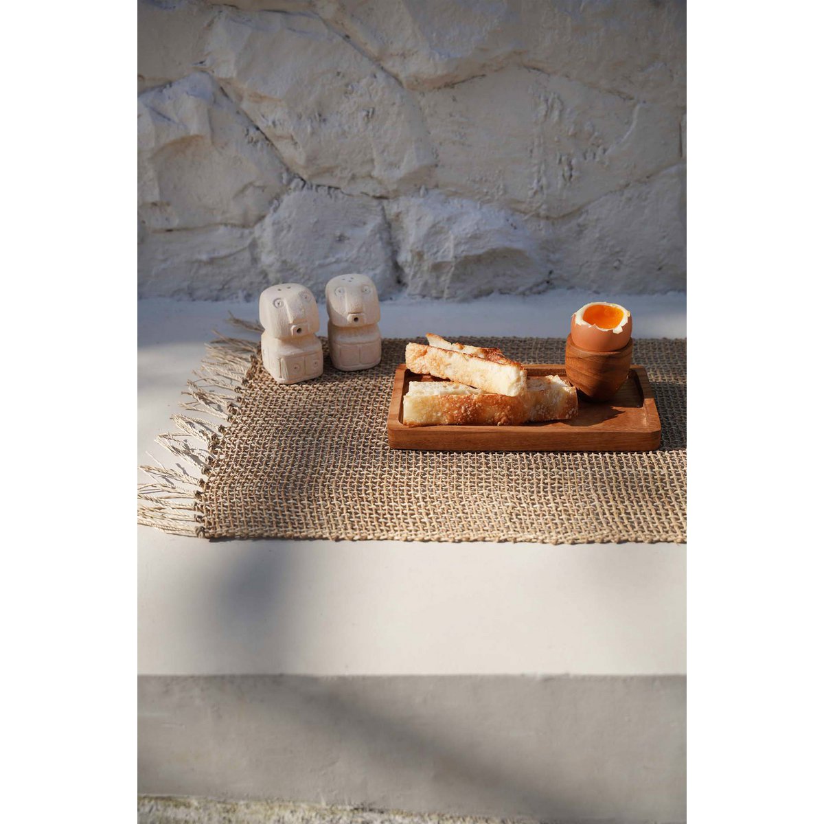 Wood serving tray 20×11 cm - natural finish