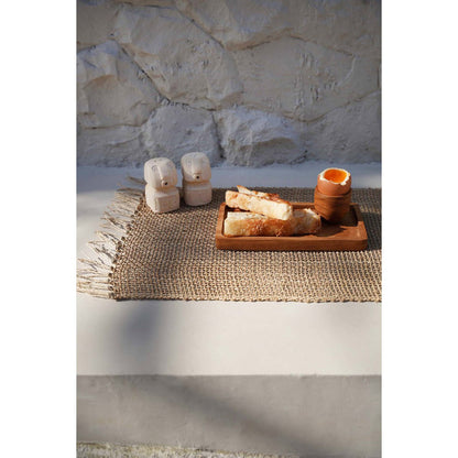 Wood serving tray 20×11 cm - natural finish