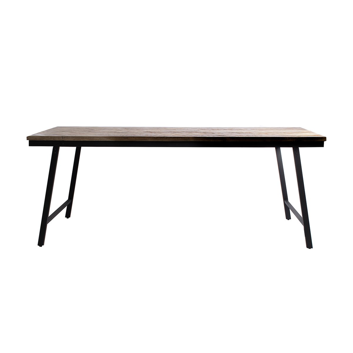 Konsolbord i teaktræ med sildebensmønstret bordplade - 170 cm