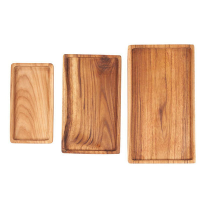 Wood serving tray 20×11 cm - natural finish