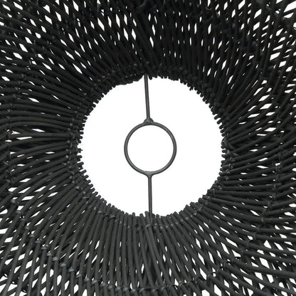 Black rattan cloud pendant shade 60 cm - handwoven