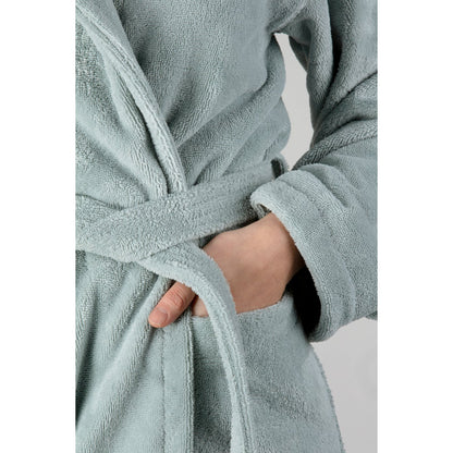 Teddy-Kinderbademantel, Meeresgrün – wendbares Fleece