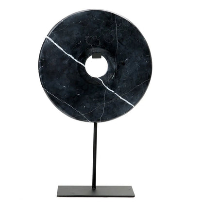Marmorscheibe, schwarz, auf Ständer 25 × 40 cm – groß