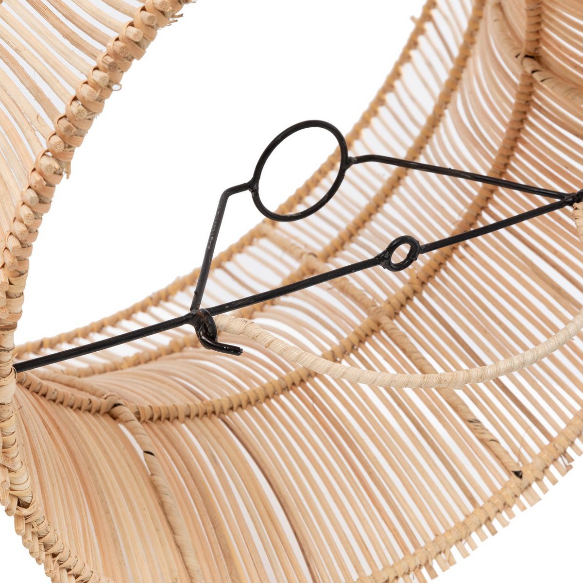 Rattan-Kegel-Pendelleuchte 65 × 40 cm – handgewebt, beige