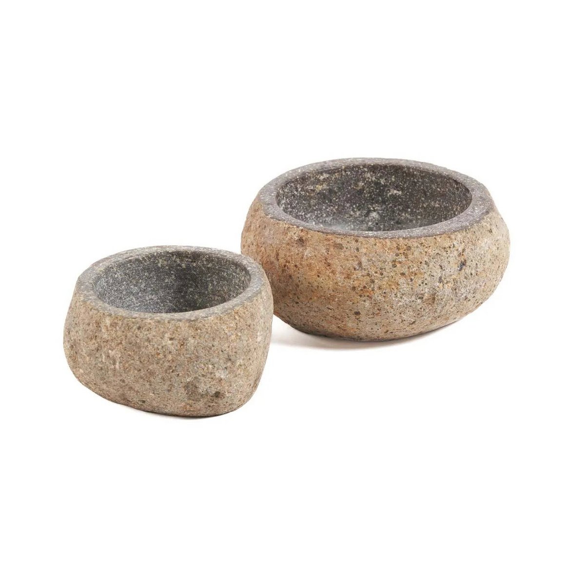 Flodstensskål, sort - 14 cm rund