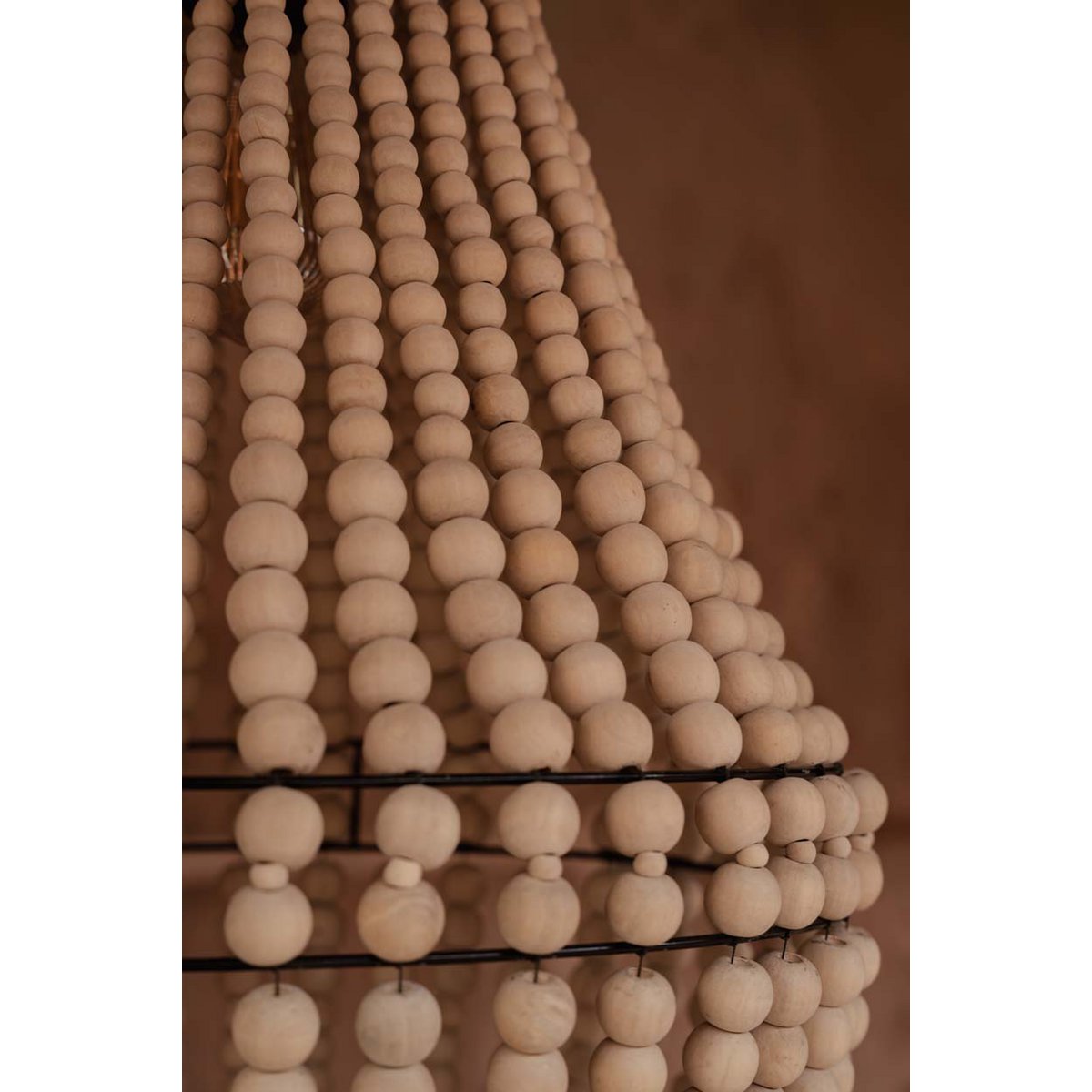 Kronleuchter Eisen 40 × 73 cm - Naturfinish, Indonesien