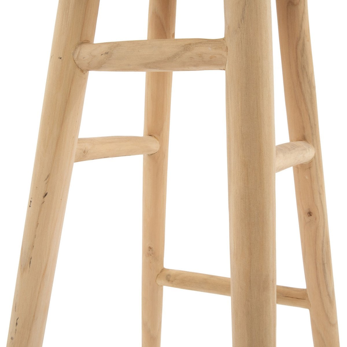 Teak-Barhocker mit Vierfußgestell – 75 cm