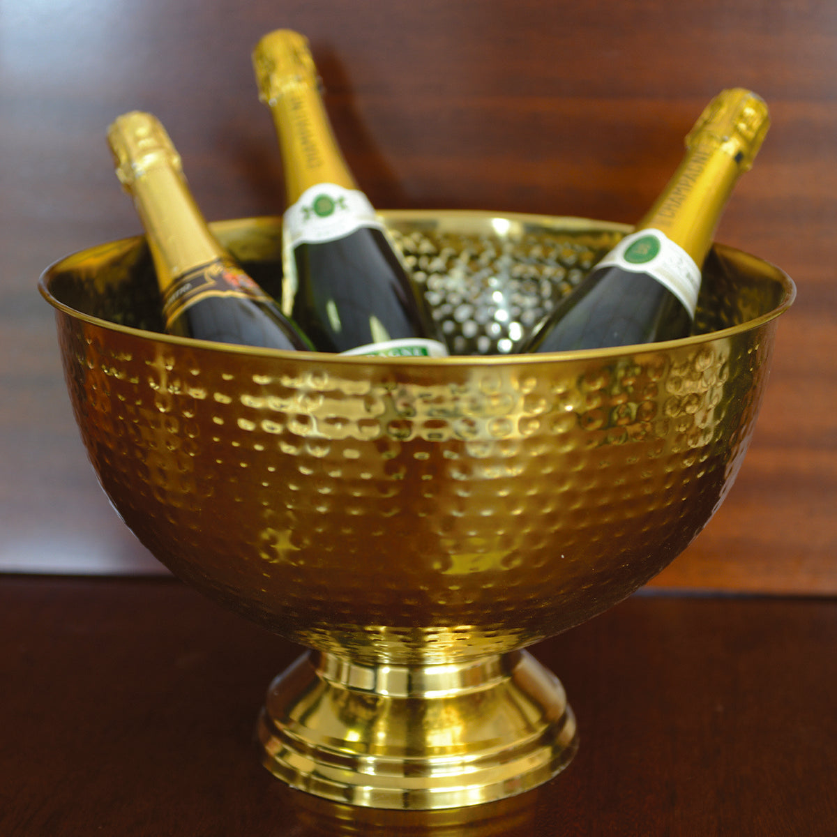 Sektkühler aus Edelstahl, 30 cm – Gold-Finish