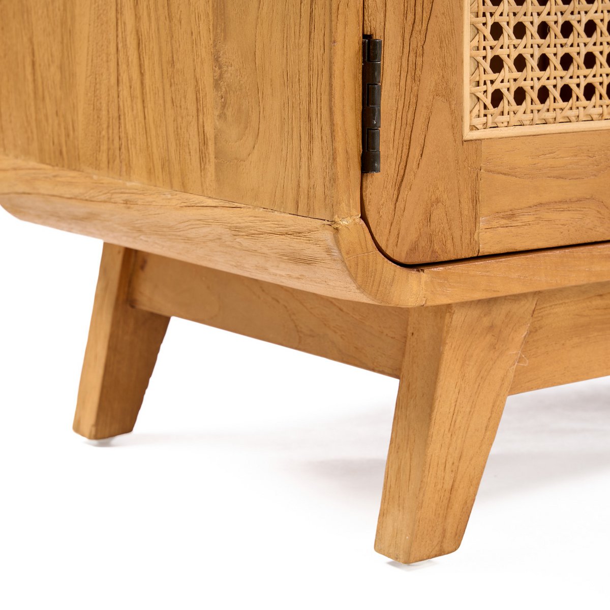 TV-møbel i teak og rattan, 150 cm – midcentury