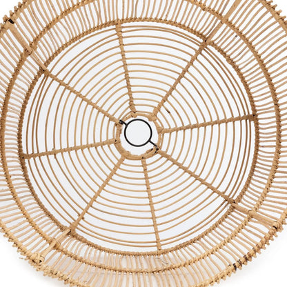 Håndvævet pendelskærm af rattan 45 × 50 cm – lodret stangflet
