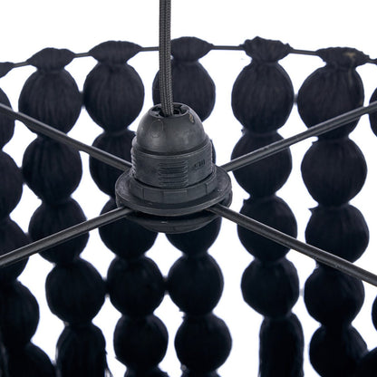 Nomaden-Baumwoll-Kronleuchter, XL – schwarze Kaskadenstränge