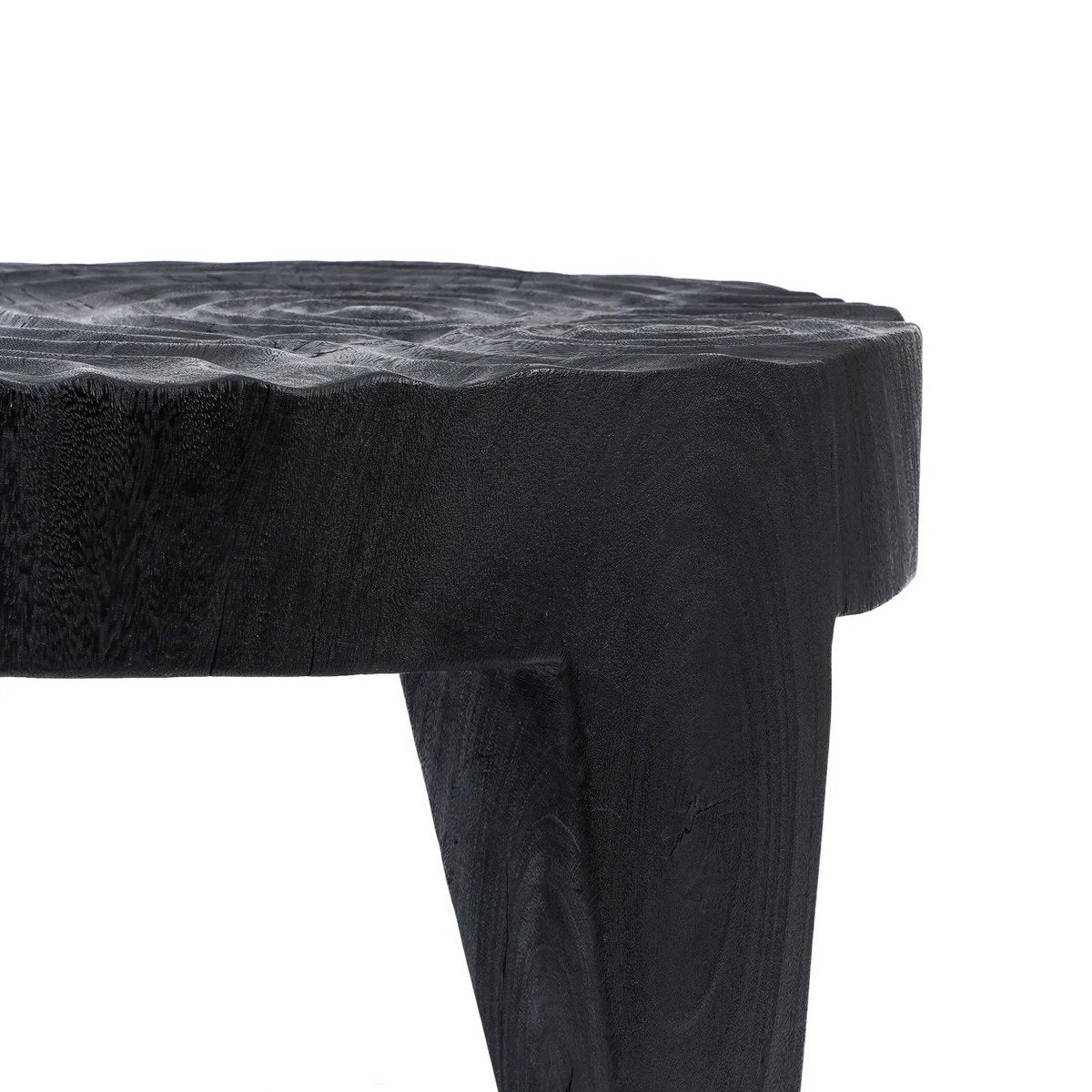Suar sofabord, håndudskåret bølgemønster - 61 cm