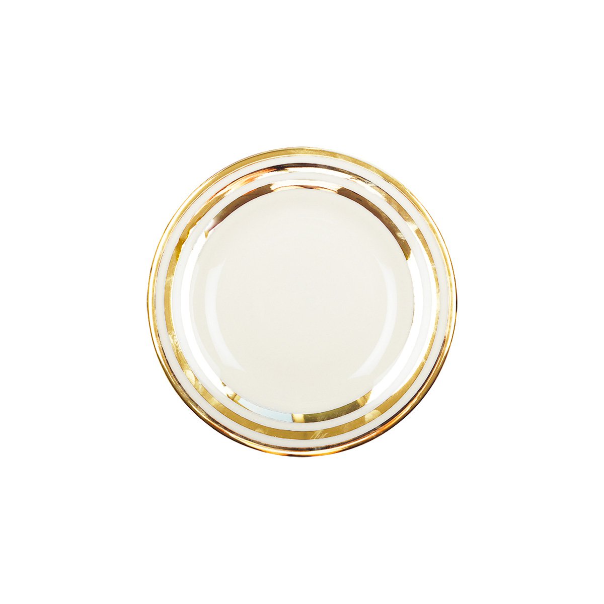 Guld desserttallerken, 18 cm - tredobbelt filet