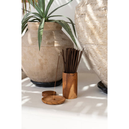 Teak root storage jar 10 × 19 cm - made in Indonesia