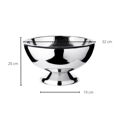 Flaskekøler i rustfrit stål Cadiz, hamret – 32 cm
