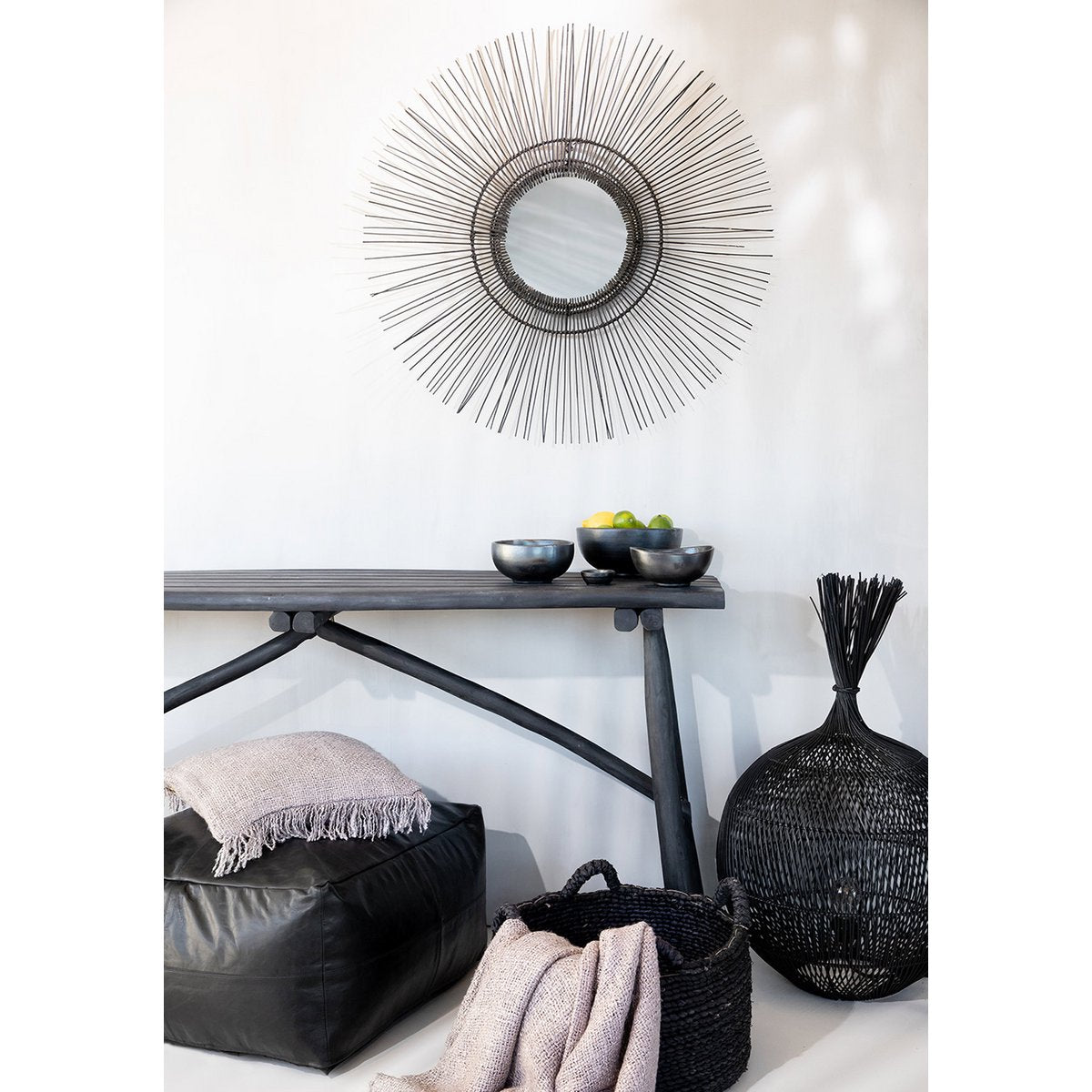 Søgræskurv, sort - Stor, 60 cm