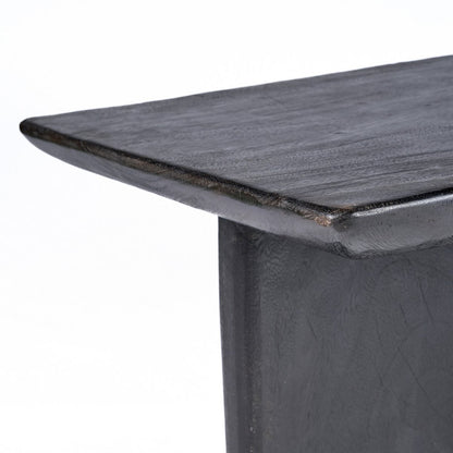 Mango wood coffee table, black - 100×50×45 cm