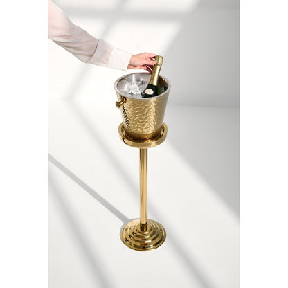 Champagne cooler with stand, metal finish - 86 cm tall