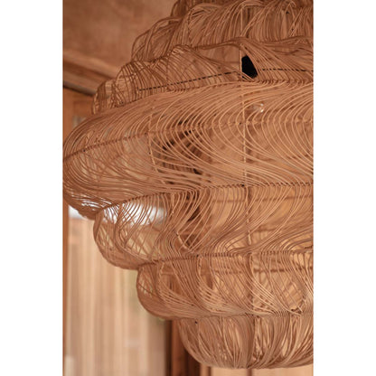 Rattan puf pendel, naturflet - Ekstra stor