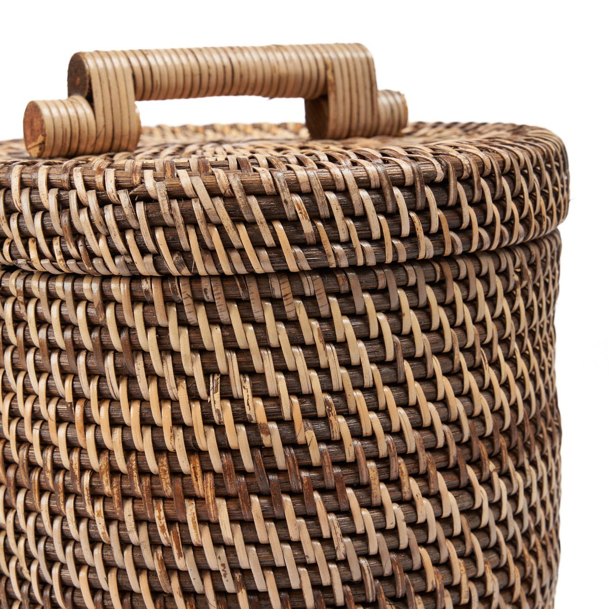 Rattanbeholder 20 × 37 cm høj - naturlig brun