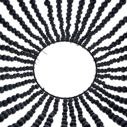 Holzperlen-Kronleuchter - Schwarz, mittel