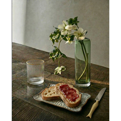 Genbrugsglas lowball - Guldkant - 10 cm