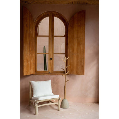 Teak wood coat hanger, natural