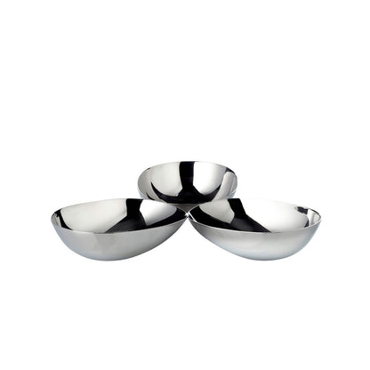 Luma Servierschale, polierter Edelstahl – 18 cm