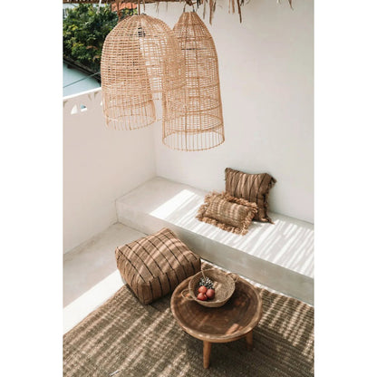 Rattan-Hängeleuchte 90 cm hoch – schlanke, natürliche Form