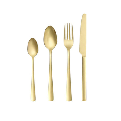 Edelstahlbesteck-Set, 24-teilig - Matt Champagner