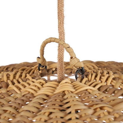 Handgewebter Rattan-Glockenschirm 60 cm – offenes Gittergeflecht