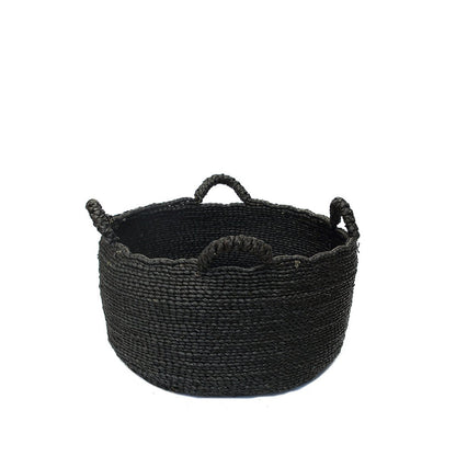 Seegraskorb mit Henkeln, schwarz – Klein, 45 cm